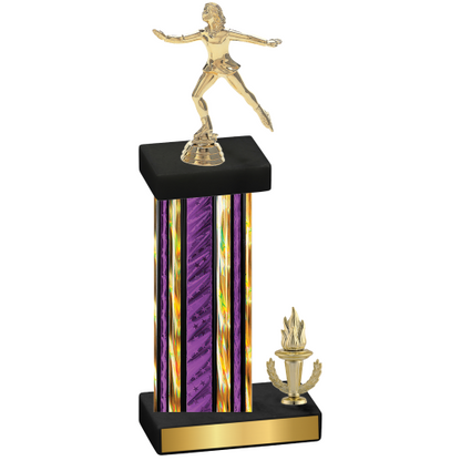 Accented Single Purple Glacier Victory Skater Trophy