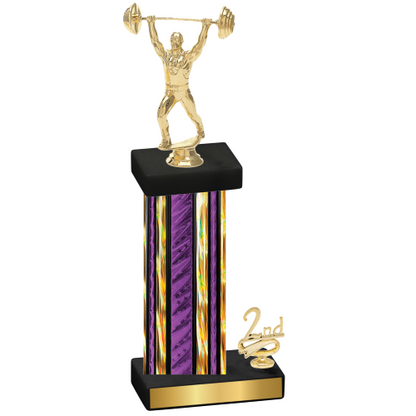 Accented Single Purple Glacier Second Place Weights Trophy