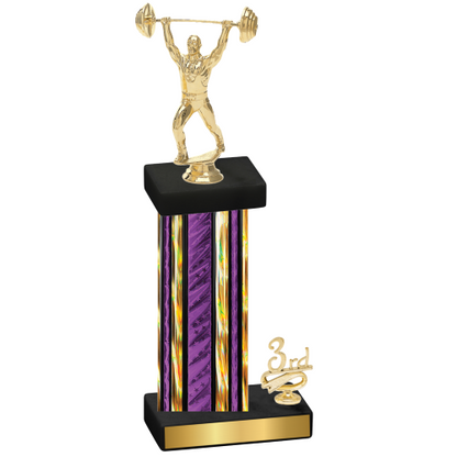 Accented Single Purple Glacier Third Place Weights Trophy