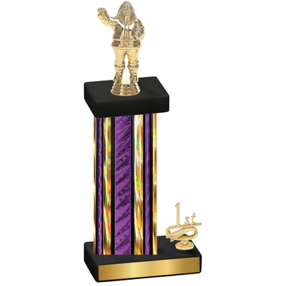 Accented Single Purple Glacier First Place Holiday Trophy