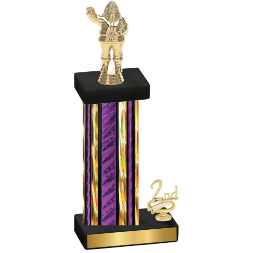 Accented Single Purple Glacier Second Place Holiday Trophy
