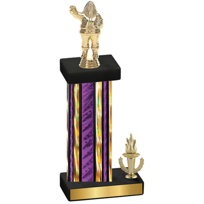 Accented Single Purple Glacier Victory Holiday Trophy