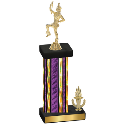 Accented Single Purple Glacier Victory Majorette Trophy