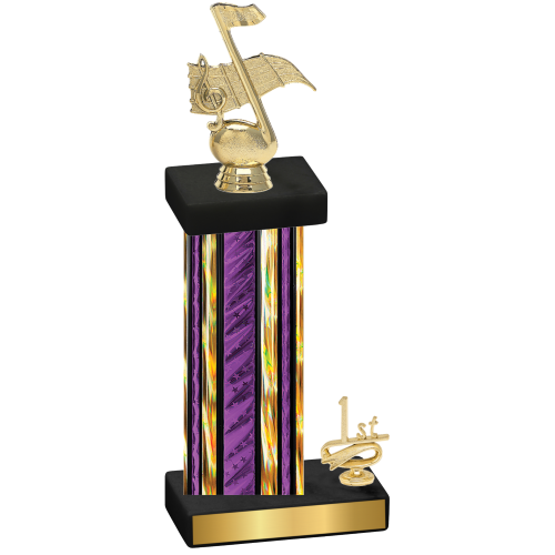 Accented Single Purple Glacier First Place Music Trophy