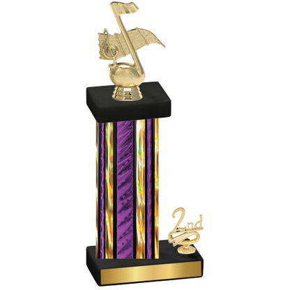 Accented Single Purple Glacier Second Place Music Trophy