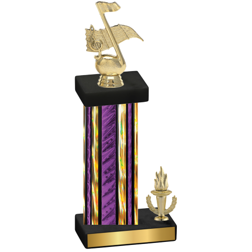 Accented Single Purple Glacier Victory Music Trophy