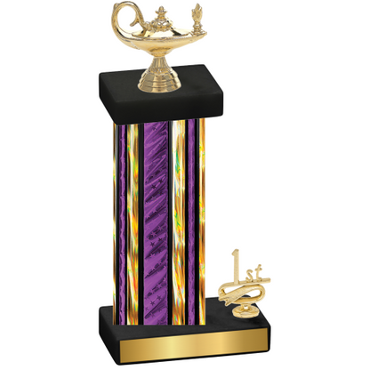 Accented Single Purple Glacier First Place Academics Trophy