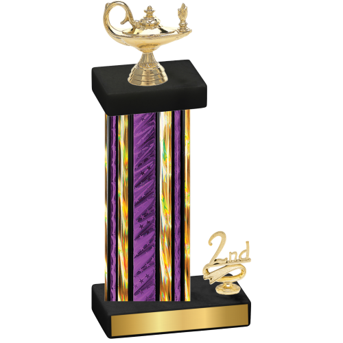 Accented Single Purple Glacier Second Place Academics Trophy