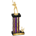 Accented Single Purple Glacier Second Place Softball Trophy