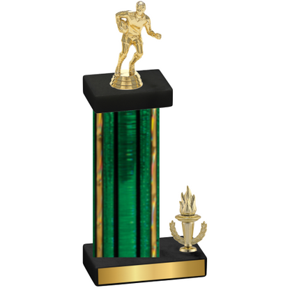 Accented Single Green Glacier Victory Rugby Trophy