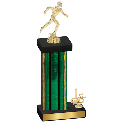 Accented Single Green Glacier First Place Running Trophy