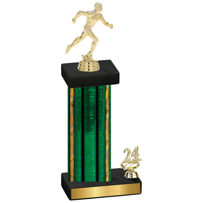Accented Single Green Glacier Year Running Trophy
