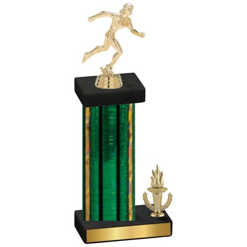 Accented Single Green Glacier Victory Running Trophy