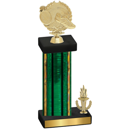 Accented Single Green Glacier Victory Running Trophy