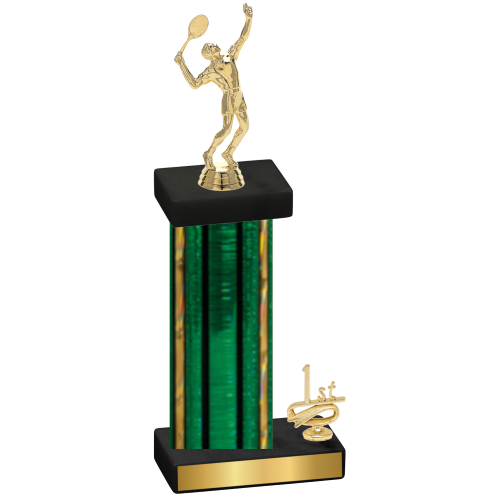 Accented Single Green Glacier First Place Tennis Trophy