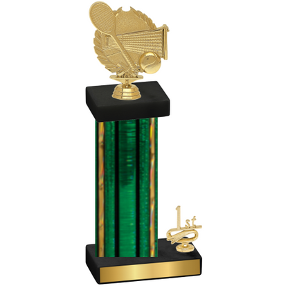 Accented Single Green Glacier First Place Tennis Trophy