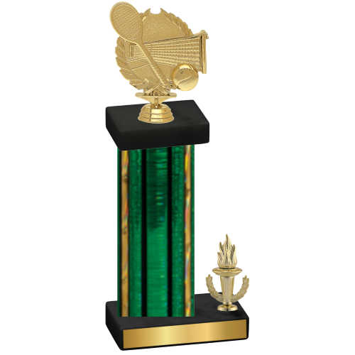 Accented Single Green Glacier Victory Tennis Trophy