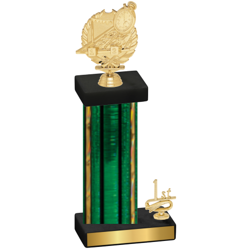 Accented Single Green Glacier First Place Swimming Trophy