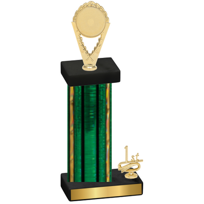 Accented Single Green Glacier First Place Insert Trophy