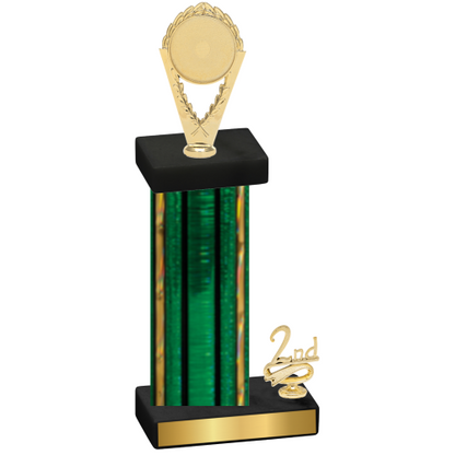 Accented Single Green Glacier Second Place Insert Trophy