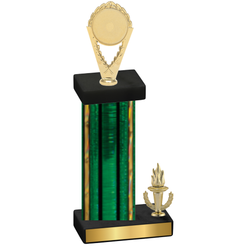 Accented Single Green Glacier Victory Insert Trophy