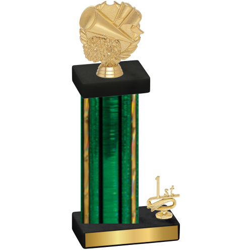 Accented Single Green Glacier First Place Cheerleading Trophy