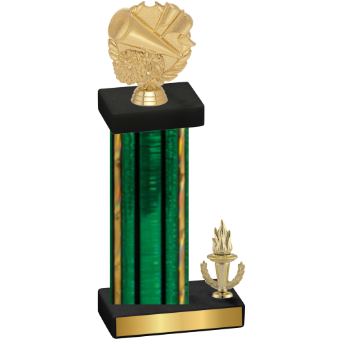 Accented Single Green Glacier Victory Cheerleading Trophy