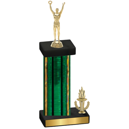 Accented Single Green Glacier Victory Victory Trophy