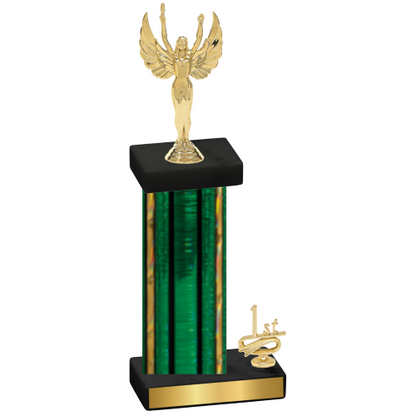 Accented Single Green Glacier First Place Victory Trophy