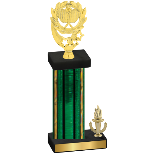 Accented Single Green Glacier Victory Pickleball Trophy