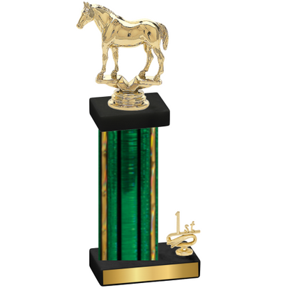 Accented Single Green Glacier First Place Horses Trophy