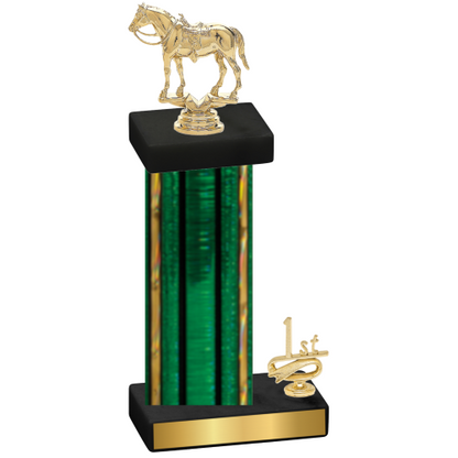 Accented Single Green Glacier First Place Horses Trophy