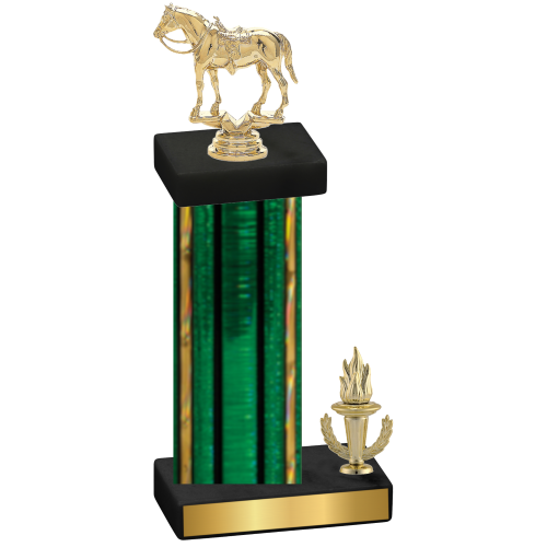 Accented Single Green Glacier Victory Horses Trophy