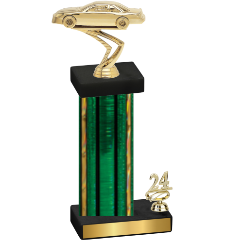 Accented Single Green Glacier Year Cars Trophy