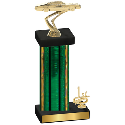 Accented Single Green Glacier First Place Cars Trophy