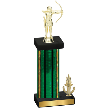 Accented Single Green Glacier Victory Archery Trophy