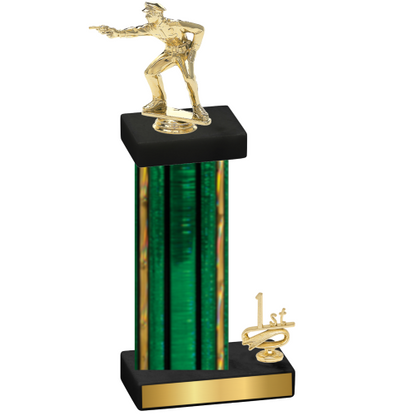 Accented Single Green Glacier First Place Shooter Trophy