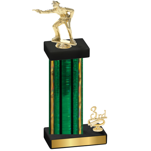 Accented Single Green Glacier Third Place Shooter Trophy