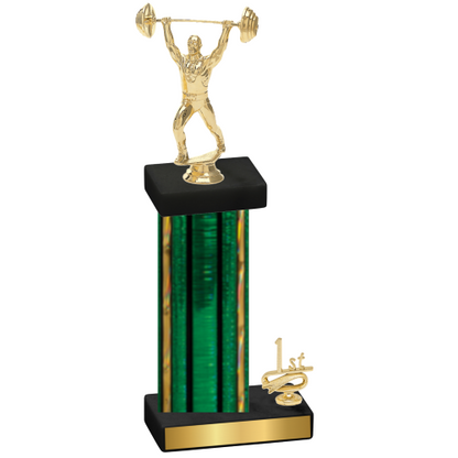 Accented Single Green Glacier First Place Weights Trophy