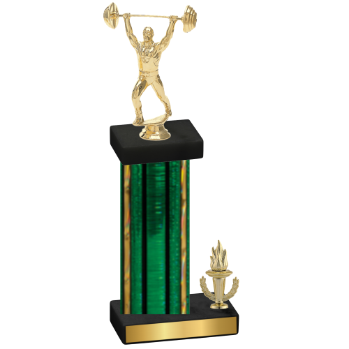 Accented Single Green Glacier Victory Weights Trophy