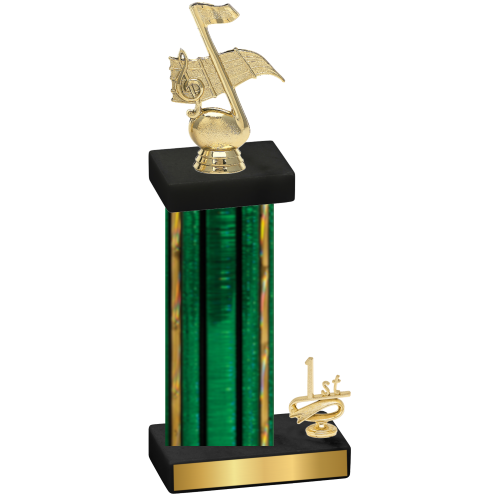 Accented Single Green Glacier First Place Music Trophy