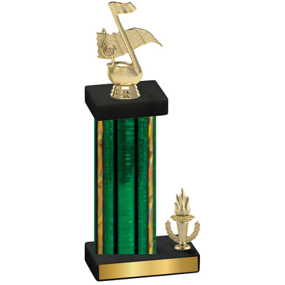 Accented Single Green Glacier Victory Music Trophy