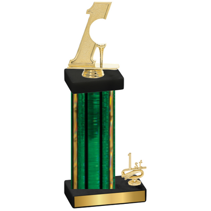 Accented Single Green Glacier First Place Golf Trophy