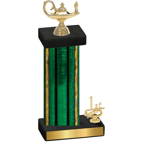 Accented Single Green Glacier First Place Academics Trophy