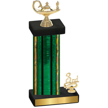 Accented Single Green Glacier Third Place Academics Trophy