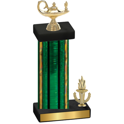 Accented Single Green Glacier Victory Academics Trophy