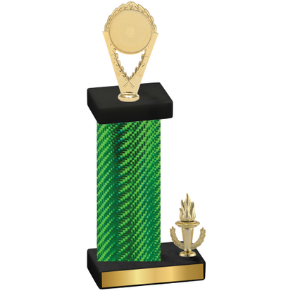 Accented Single Green Carbon Fiber Victory Insert Trophy