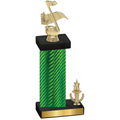 Accented Single Green Carbon Fiber Victory Music Trophy