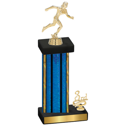 Accented Single Blue Glacier Third Place Running Trophy