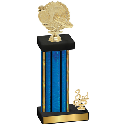 Accented Single Blue Glacier Third Place Running Trophy